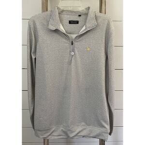 Simply Southern Mens 1/4 Zip Tailor Fit Striped Golf Pullover Shirt Size SMALL